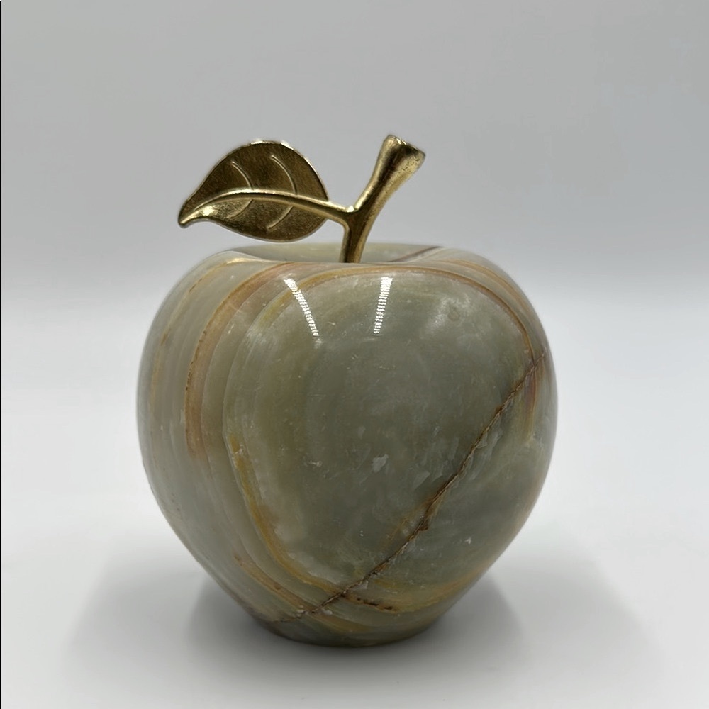 Onyx Green Apple Sculpture
